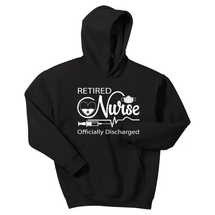 Retired Nurse Officially Discharged Retirement Party Gift Kids Hoodie