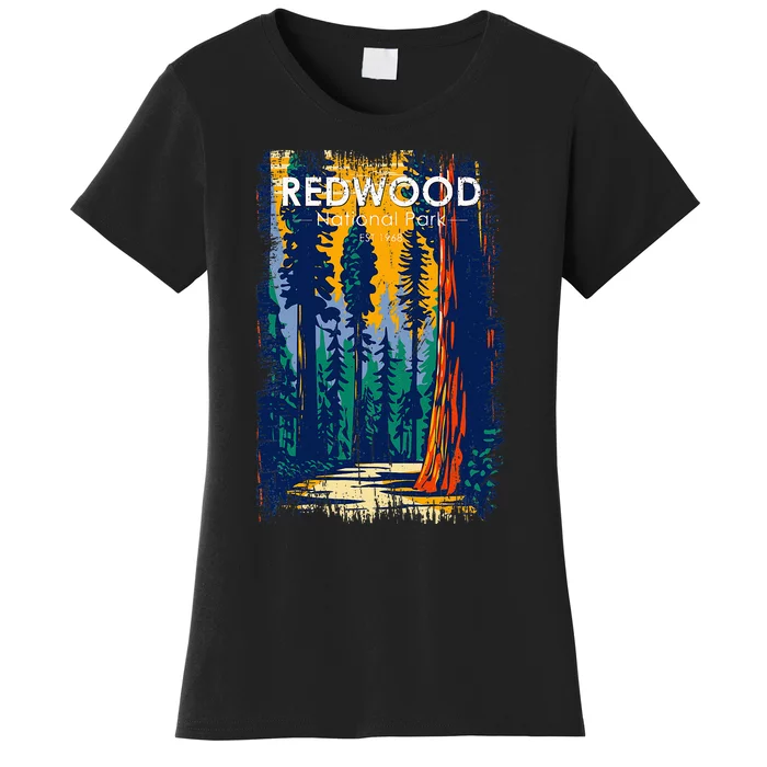 Redwood National Park Vintage Distressed Women's T-Shirt