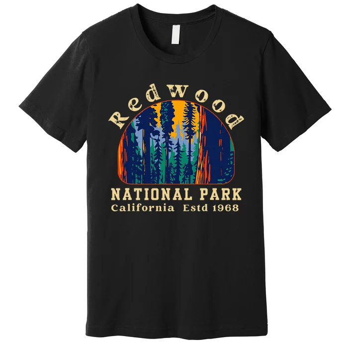 Redwood National Park California Retro Vintage Camping Premium T-Shirt