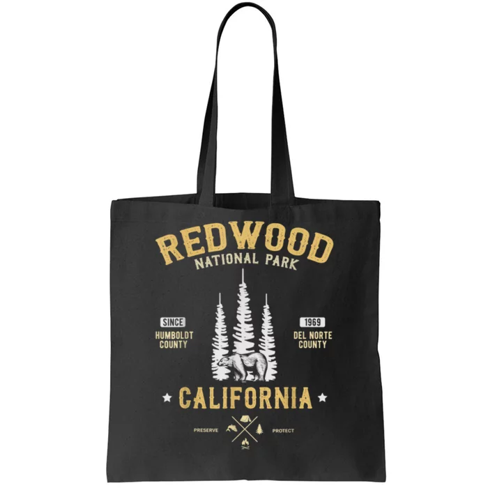 Redwood National Park , Redwood Forest US Nationalpark Tote Bag