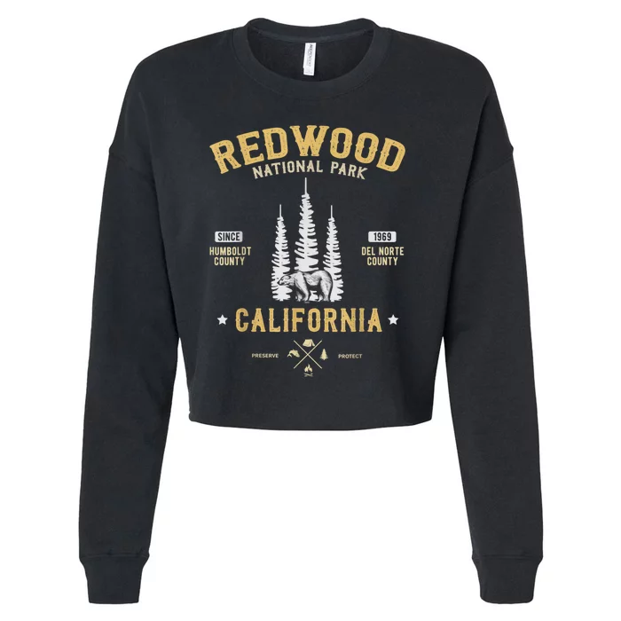 Redwood National Park , Redwood Forest US Nationalpark Cropped Pullover Crew