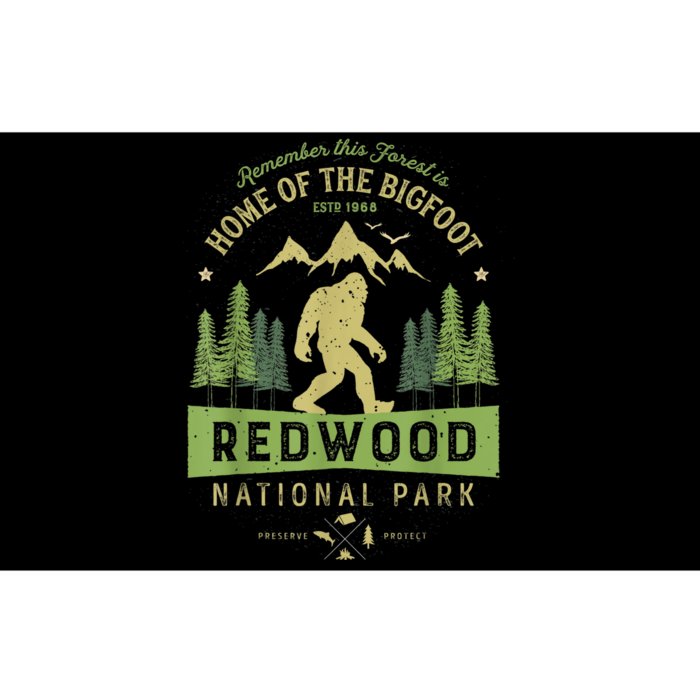 Redwood National Park Vintage California Bigfoot Bumper Sticker