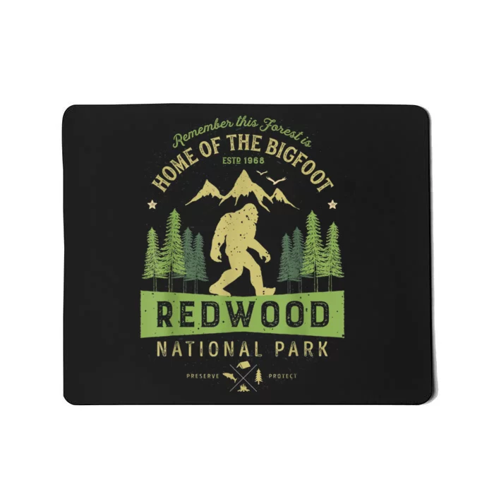 Redwood National Park Vintage California Bigfoot Mousepad