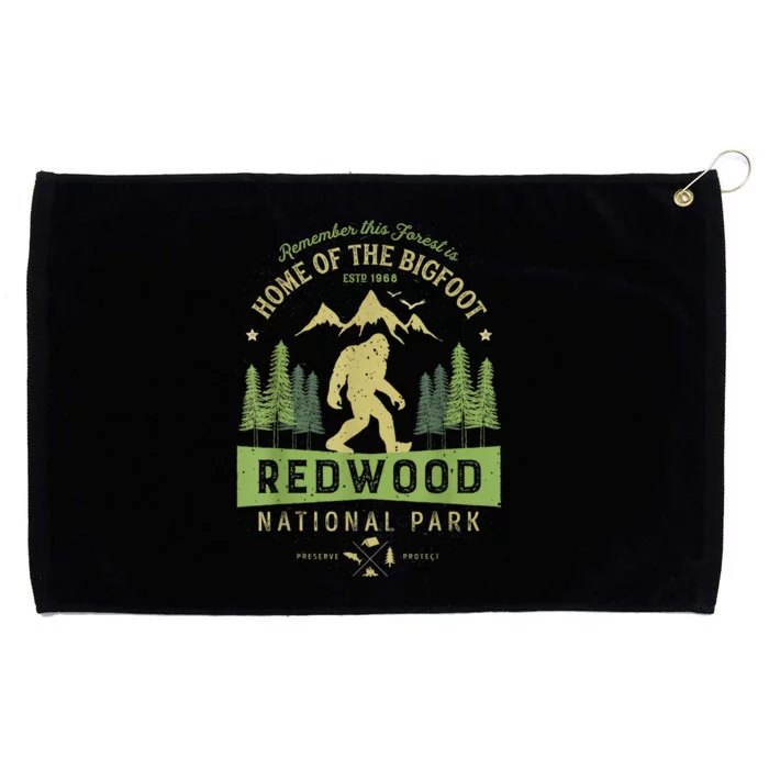 Redwood National Park Vintage California Bigfoot Grommeted Golf Towel