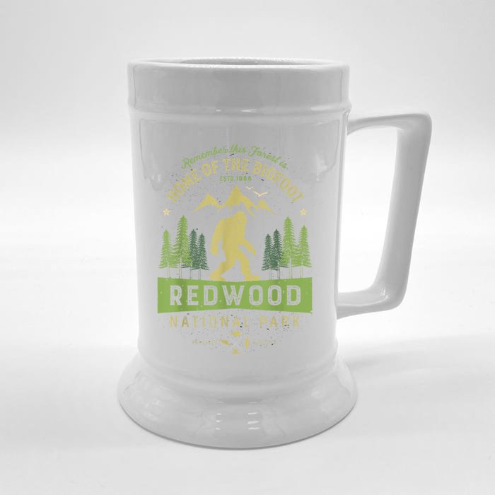 Redwood National Park Vintage California Bigfoot Front & Back Beer Stein