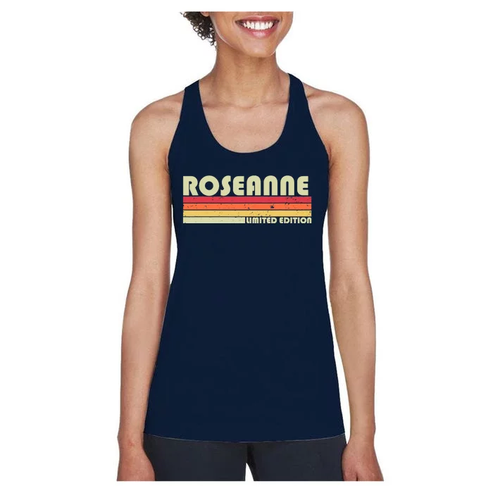 ROSEANNE Name Personalized Retro Vintage 80s 90s Birthday Women's Racerback Tank