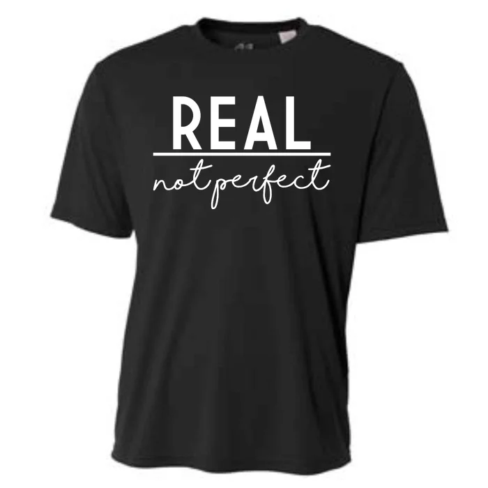 Real Not Perfect Positive Quote Cooling Performance Crew T-Shirt