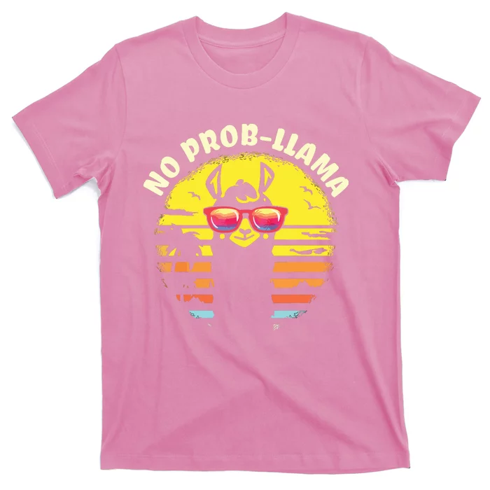 Retro NO PROBLLAMA Vintage Llama Alpaca Gift Idea T-Shirt