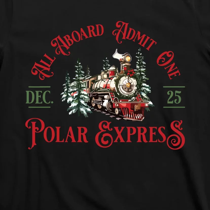 Retro North Pole Express All Abroad Family Matching T-Shirt