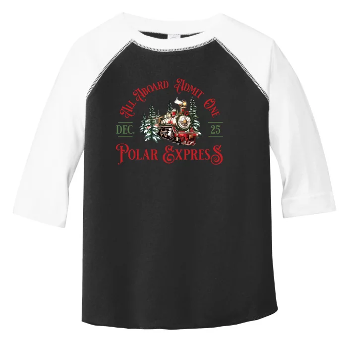 Retro North Pole Express All Abroad Family Matching Toddler Fine Jersey T-Shirt