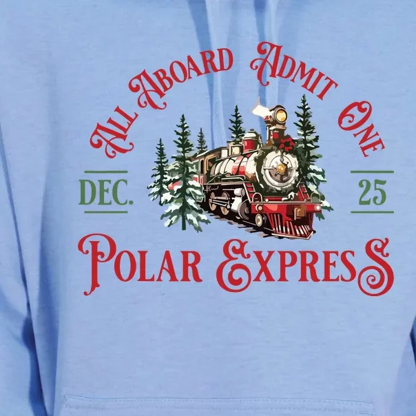 Retro North Pole Express All Abroad Family Matching Unisex Surf Hoodie