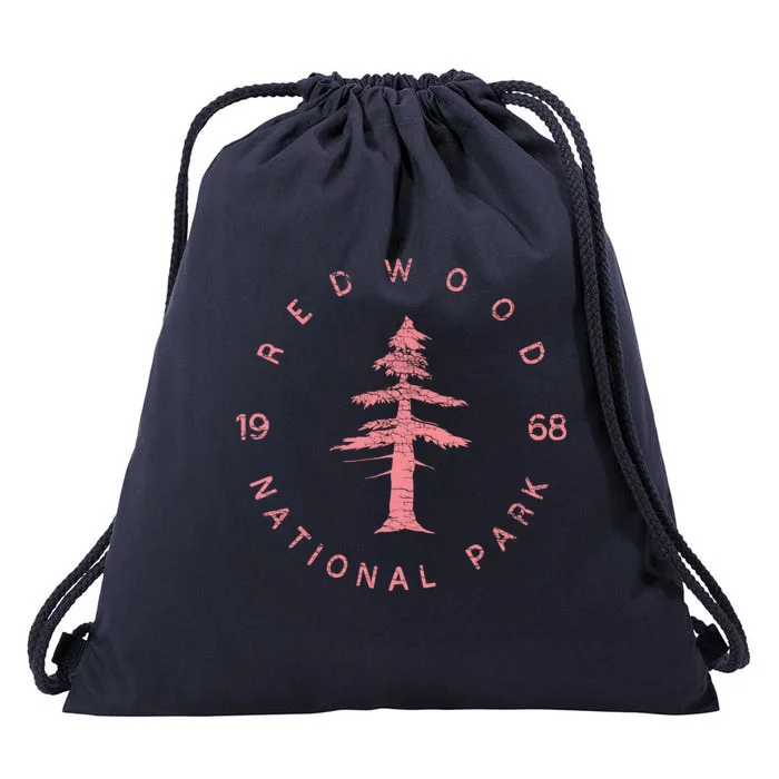 Redwood National Park Redwood Forest Design US Parks Drawstring Bag