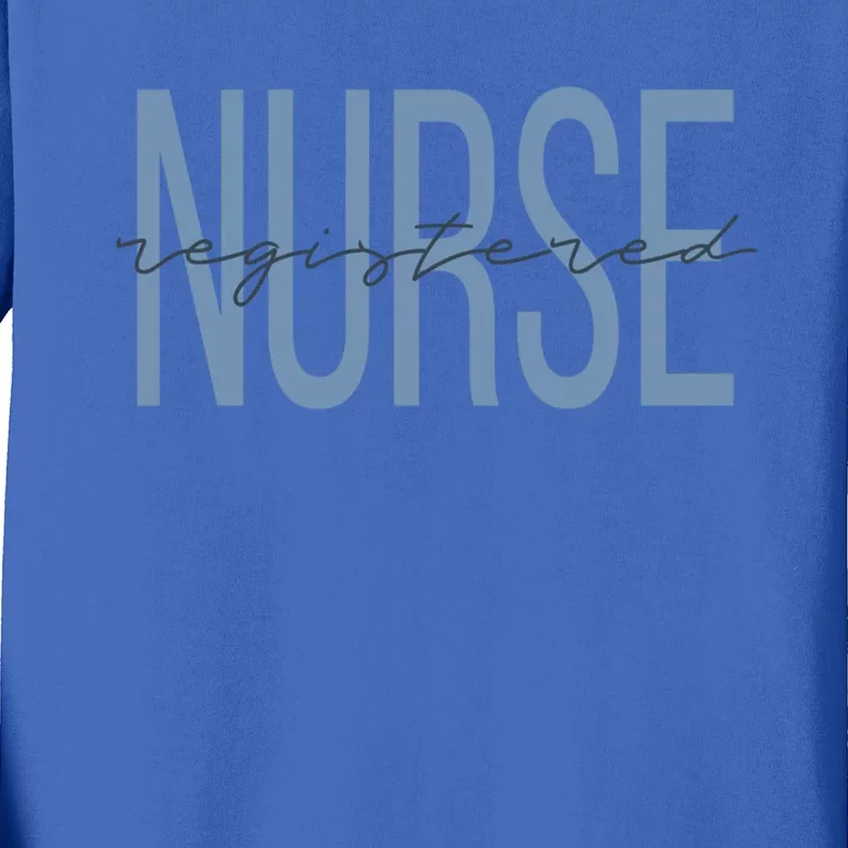 Registered Nurse Rn Emergency Room Nurse Nursing Student Gift Kids Long Sleeve Shirt