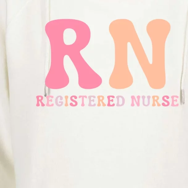 Registered Nurse Rn Emergency Room Nurse Gift Womens Funnel Neck Pullover Hood