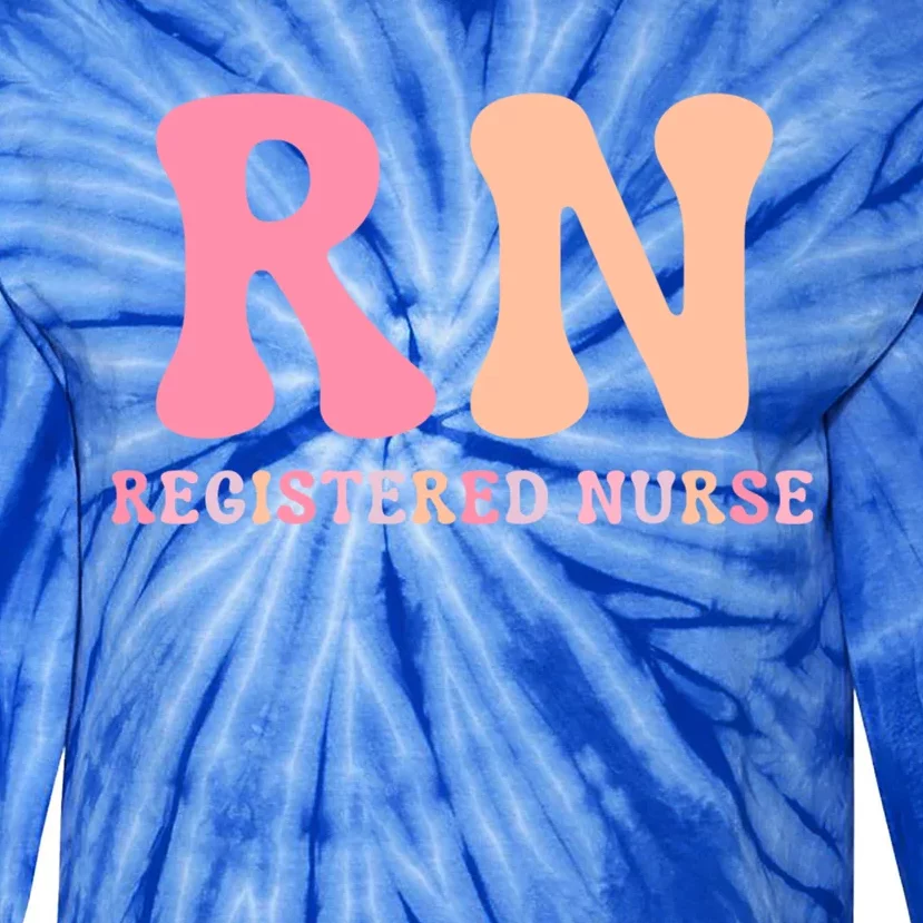 Registered Nurse Rn Emergency Room Nurse Gift Tie-Dye Long Sleeve Shirt