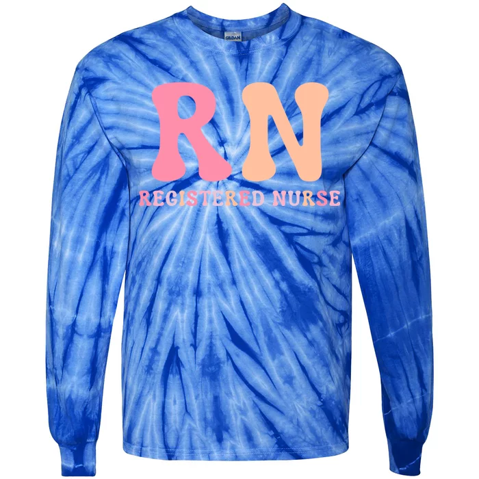 Registered Nurse Rn Emergency Room Nurse Gift Tie-Dye Long Sleeve Shirt