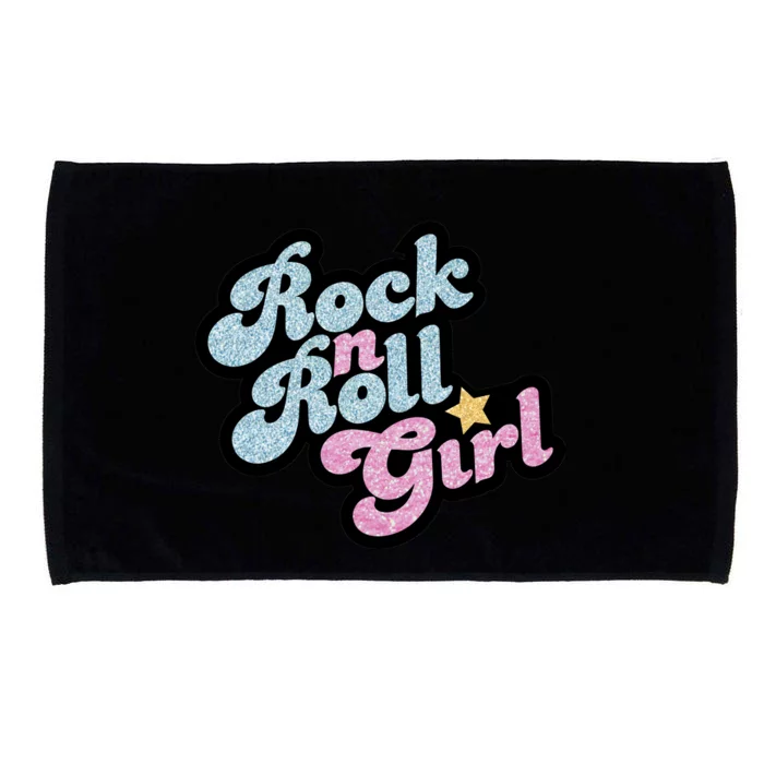 Rock N Roll Girl Cute Rockstar Concert Microfiber Hand Towel