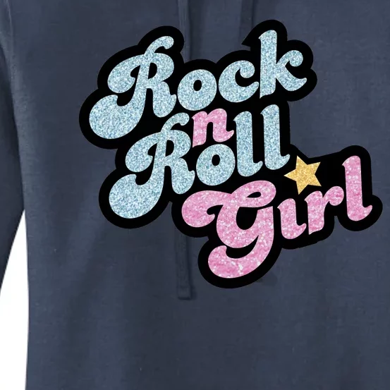 Rock N Roll Girl Cute Rockstar Concert Women's Pullover Hoodie