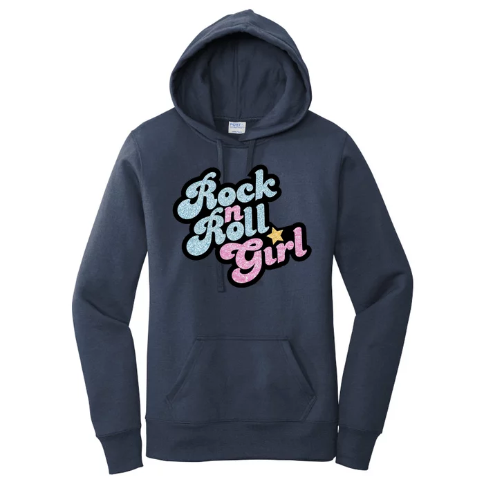 Rock N Roll Girl Cute Rockstar Concert Women's Pullover Hoodie