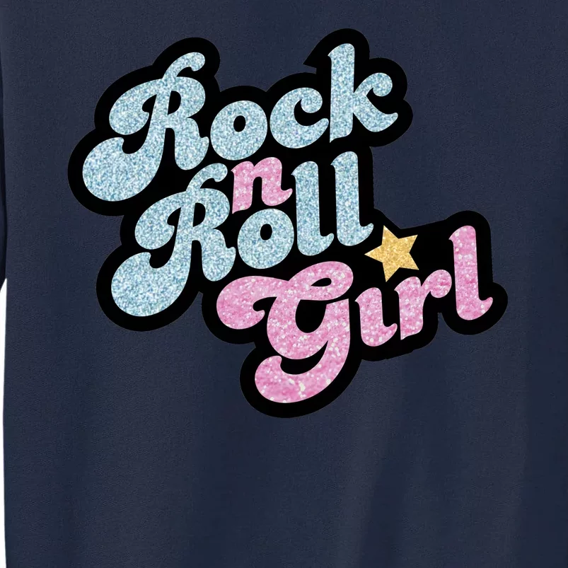 Rock N Roll Girl Cute Rockstar Concert Tall Sweatshirt