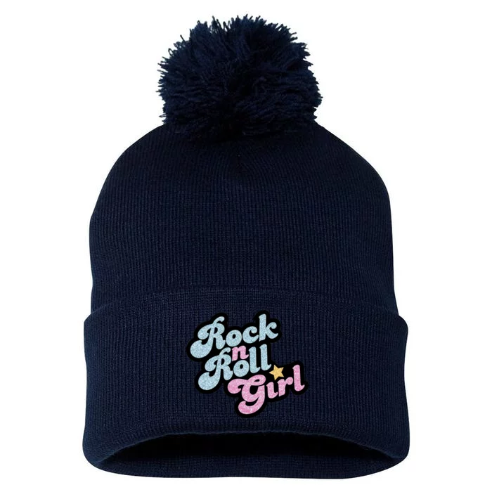 Rock N Roll Girl Cute Rockstar Concert Pom Pom 12in Knit Beanie