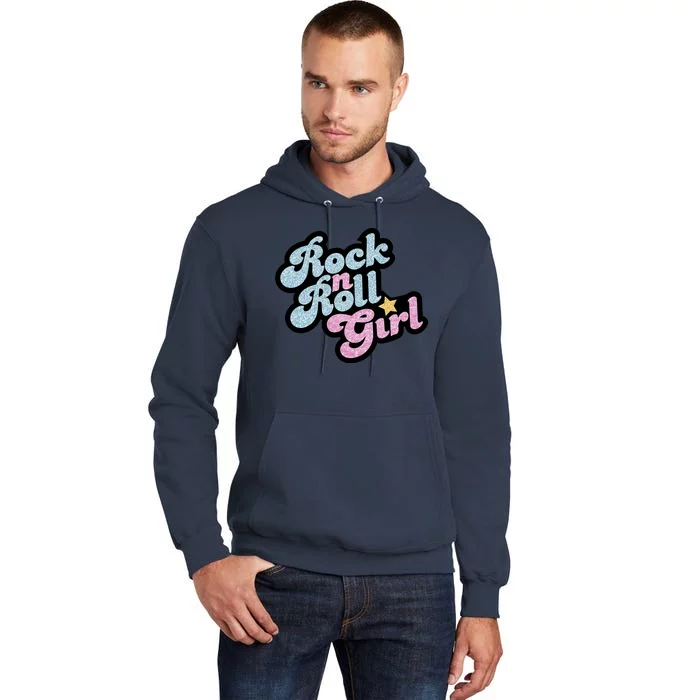 Rock N Roll Girl Cute Rockstar Concert Tall Hoodie