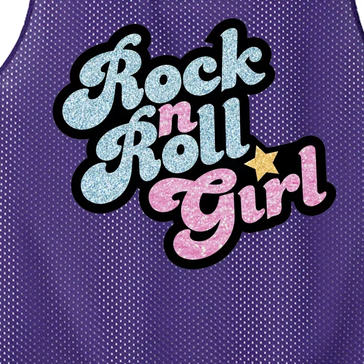 Rock N Roll Girl Cute Rockstar Concert Mesh Reversible Basketball Jersey Tank