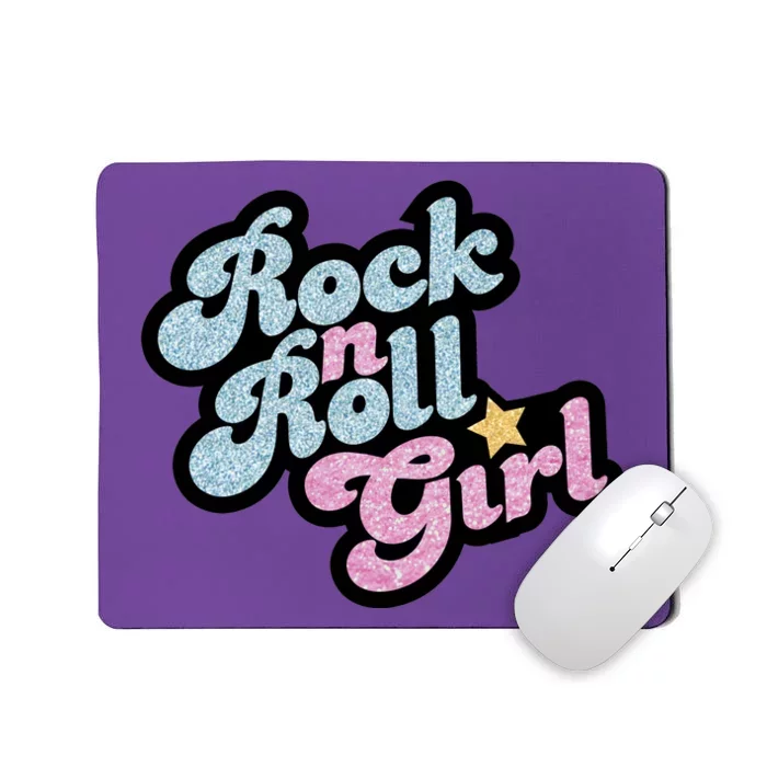 Rock N Roll Girl Cute Rockstar Concert Mousepad