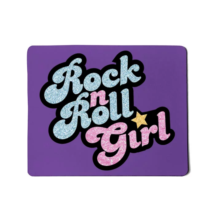 Rock N Roll Girl Cute Rockstar Concert Mousepad