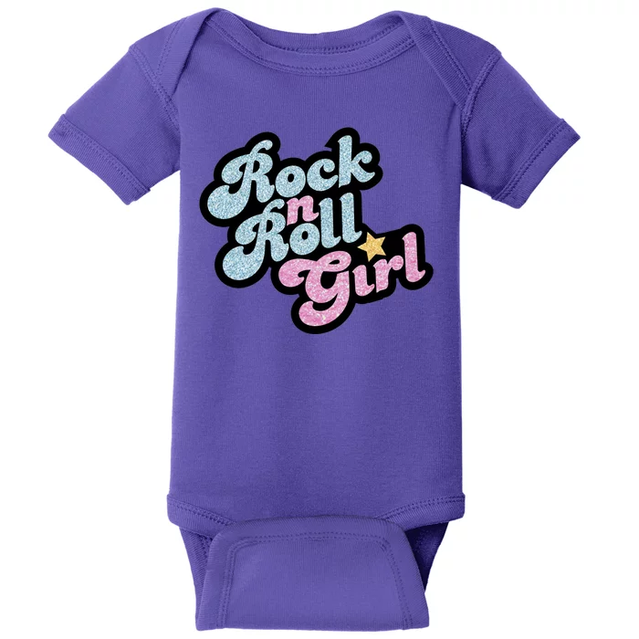 Rock N Roll Girl Cute Rockstar Concert Baby Bodysuit