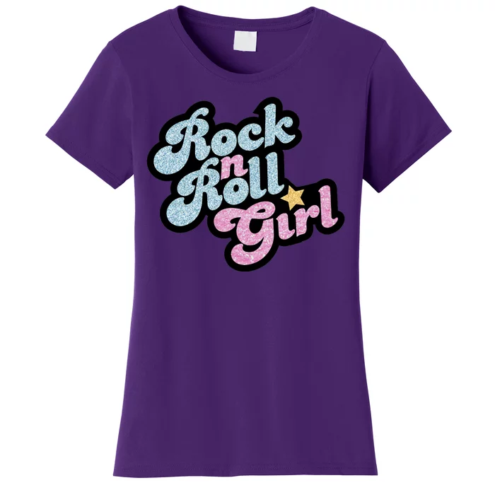 Rock N Roll Girl Cute Rockstar Concert Women's T-Shirt