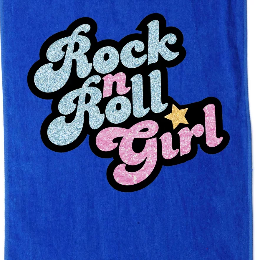 Rock N Roll Girl Cute Rockstar Concert Platinum Collection Golf Towel