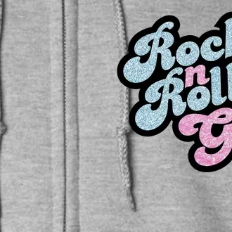 Rock N Roll Girl Cute Rockstar Concert Full Zip Hoodie