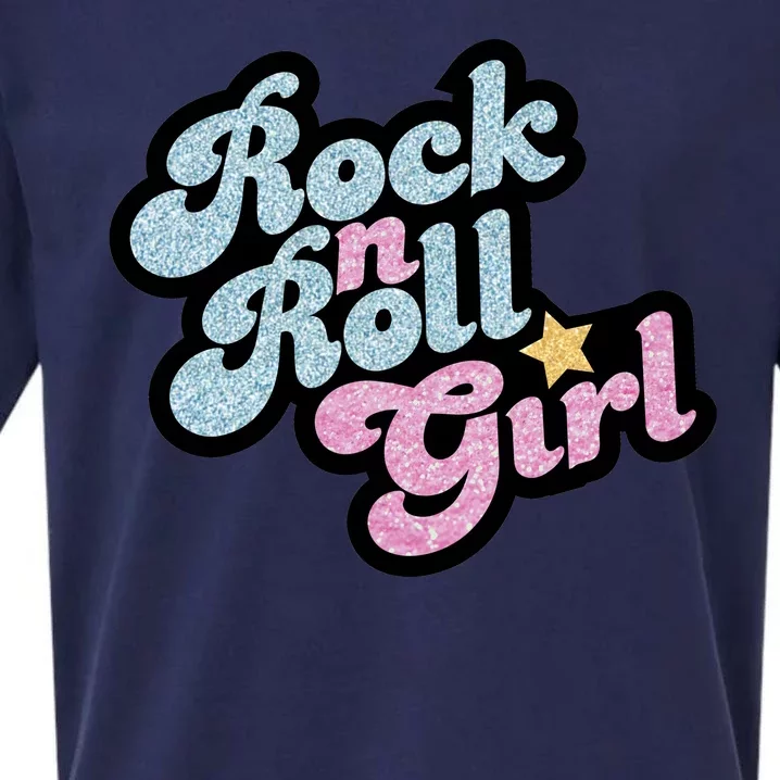 Rock N Roll Girl Cute Rockstar Concert Sueded Cloud Jersey T-Shirt