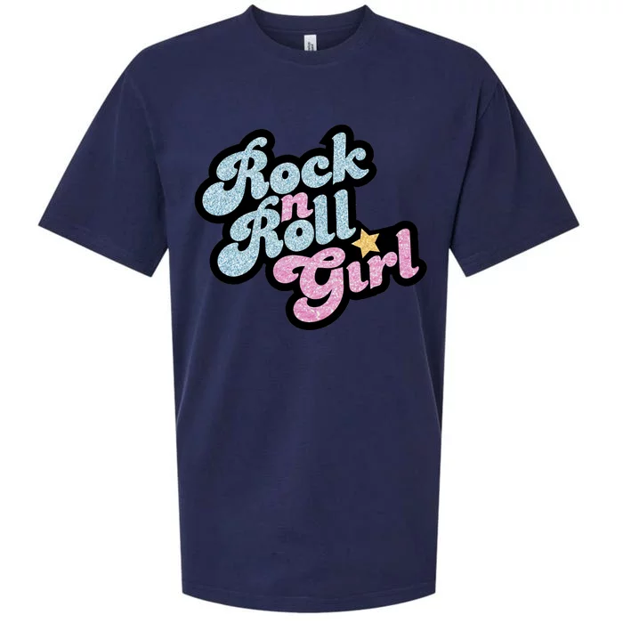 Rock N Roll Girl Cute Rockstar Concert Sueded Cloud Jersey T-Shirt