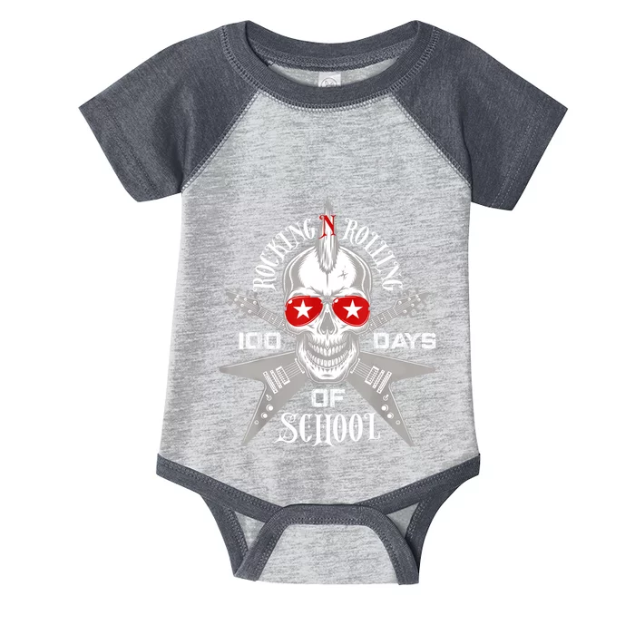 Rocking N Rolling 100 Days Of School Teacher Rock Music Infant Baby Jersey Bodysuit