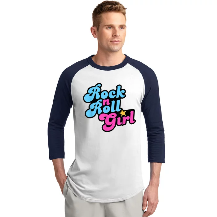 Rock N Roll Girl Halloween Costumes Baseball Sleeve Shirt