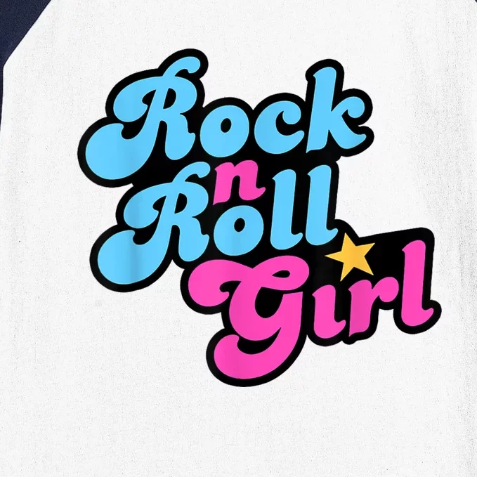 Rock N Roll Girl Halloween Costumes Baseball Sleeve Shirt