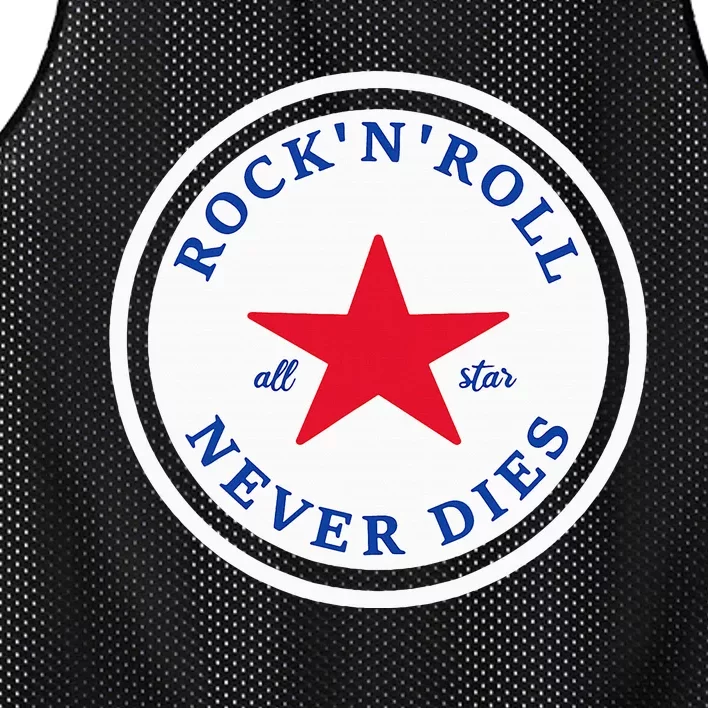 Rock N Roll Never Dies Rock And Roll All Star Music Mesh Reversible Basketball Jersey Tank