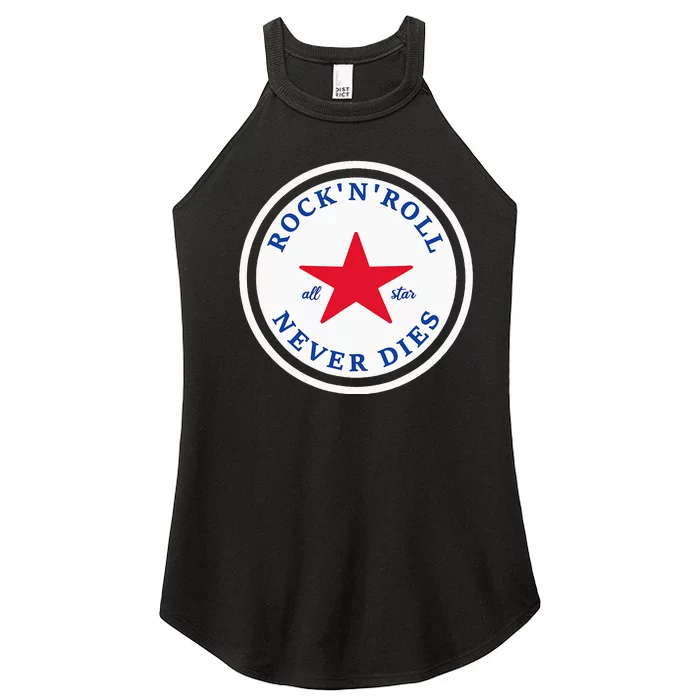 Rock N Roll Never Dies Rock And Roll All Star Music Women’s Perfect Tri Rocker Tank