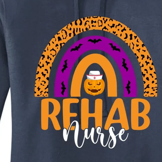 Rehab Nurse Rehabilitation Nursing Halloween Pumpkin Rainbow Meaningful Gift Women's Pullover Hoodie