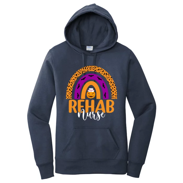 Rehab Nurse Rehabilitation Nursing Halloween Pumpkin Rainbow Meaningful Gift Women's Pullover Hoodie