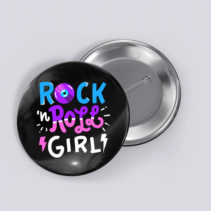 Rock N Roll Girl Music Button