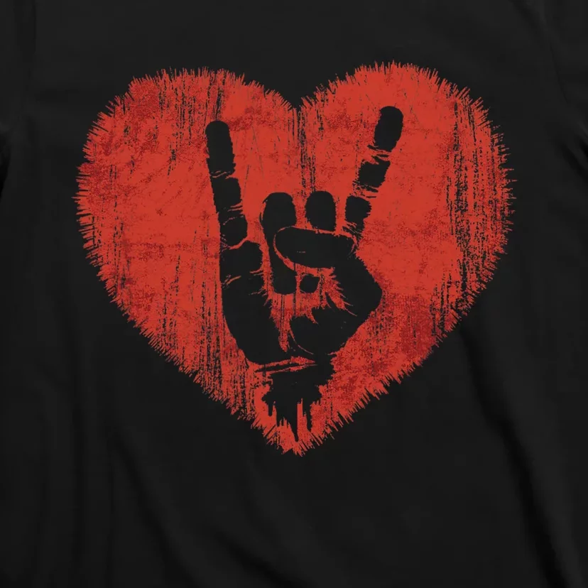 Rock N Roll Music Lover Hand Horns Rock On Concert T-Shirt