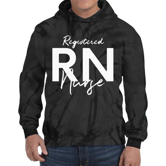 Registered Nurse RN Emergency Room Nurse Tie Dye Hoodie