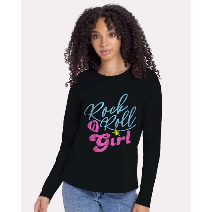 Rock N Roll Girl Purple Darla Womens Cotton Relaxed Long Sleeve T-Shirt