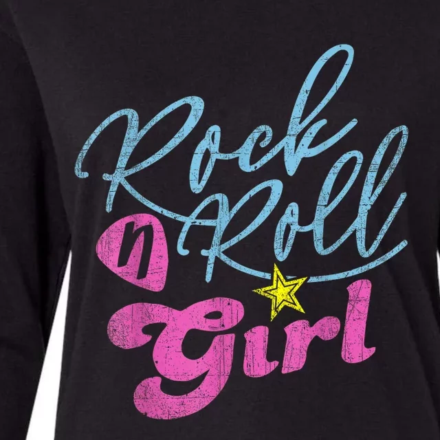 Rock N Roll Girl Purple Darla Womens Cotton Relaxed Long Sleeve T-Shirt