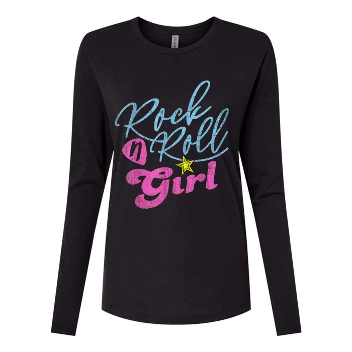 Rock N Roll Girl Purple Darla Womens Cotton Relaxed Long Sleeve T-Shirt