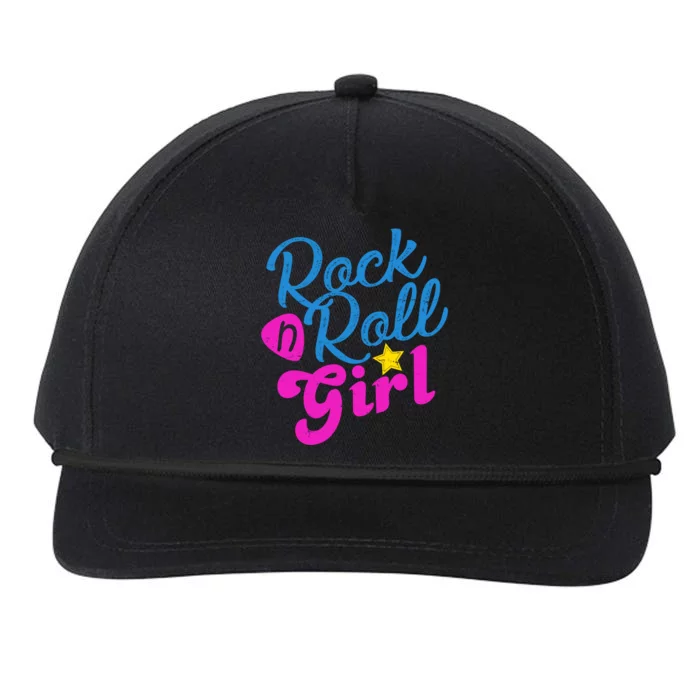 Rock N Roll Girl Cute Gift Snapback Five-Panel Rope Hat