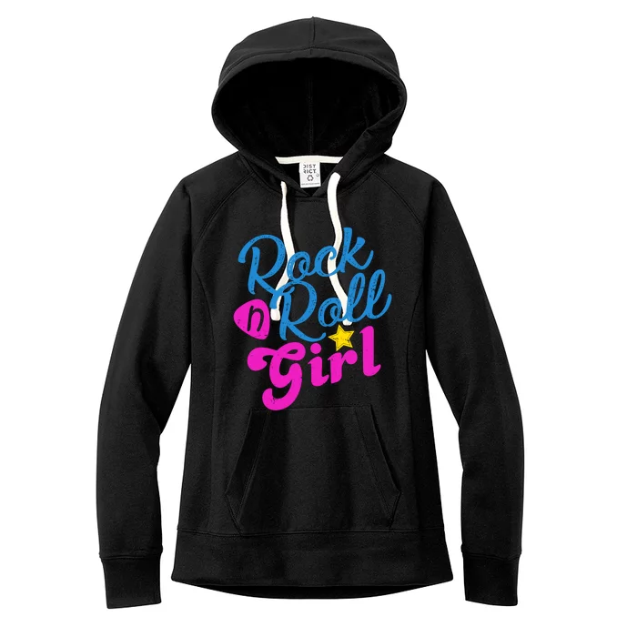 Rock N Roll Girl Cute Gift Women's Fleece Hoodie